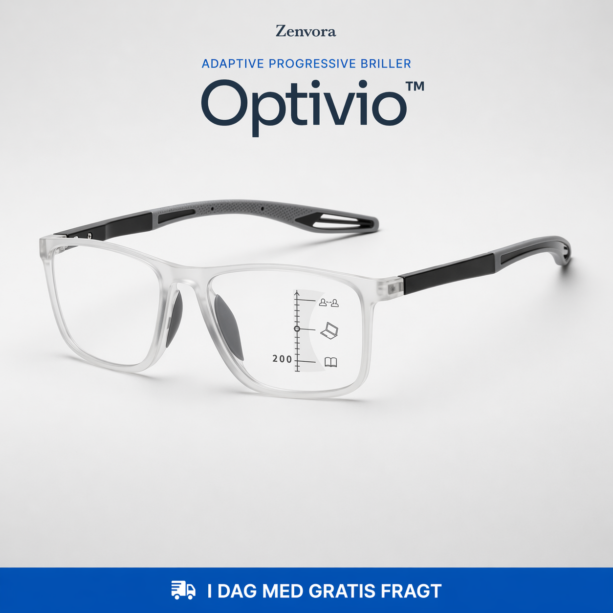 Optivio™ Adaptiv progressive brille + brilleetui: Sikr dig 1+1 GRATIS nu!