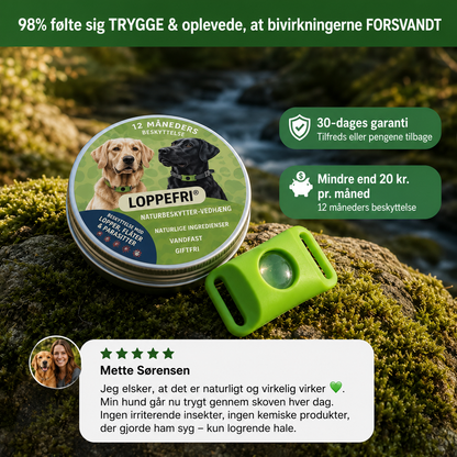 Loppefri™ – 12 måneders beskyttelse mod lopper, flåter & parasitter – til alle hunde