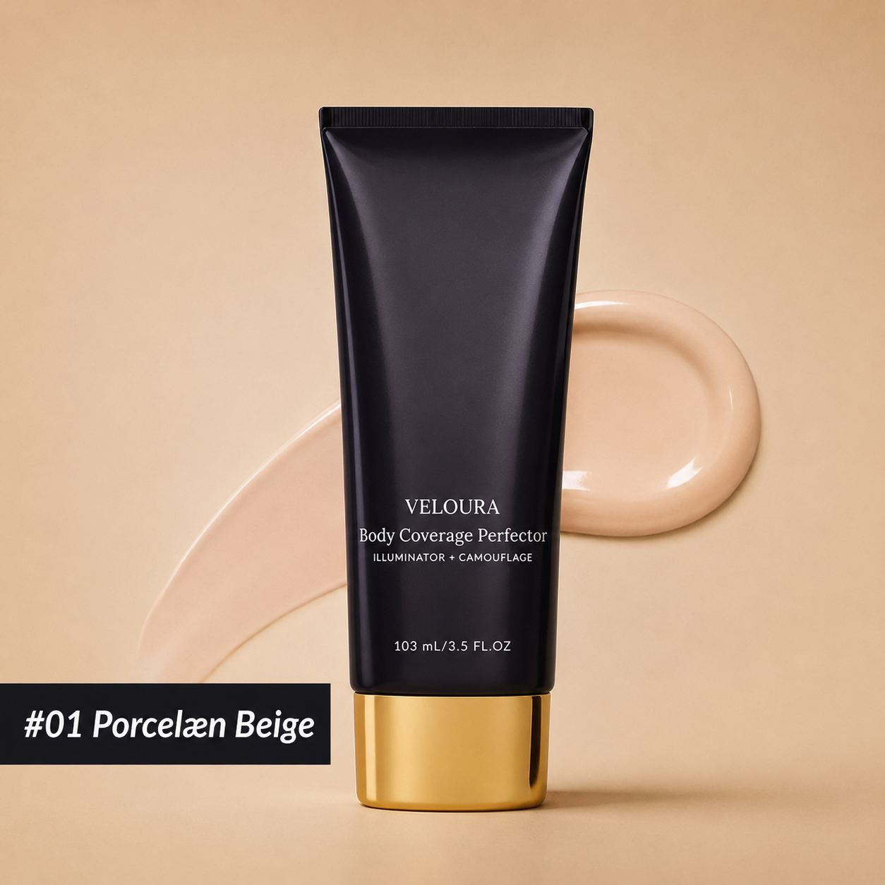 Veloura™ Body Veil - Vandfast Kropsmakeup med Naturlig Dækning