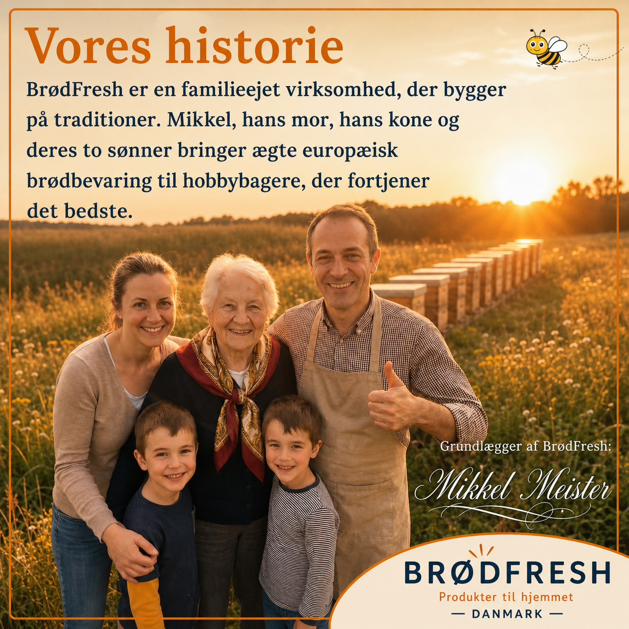 BrødFresh™ – Brødpose i bomuld & bivoks, holder brødet frisk i flere dage