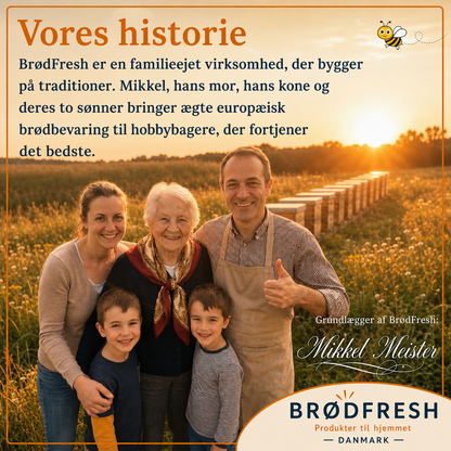 BrødFresh™ – Brødpose i bomuld & bivoks, holder brødet frisk i flere dage