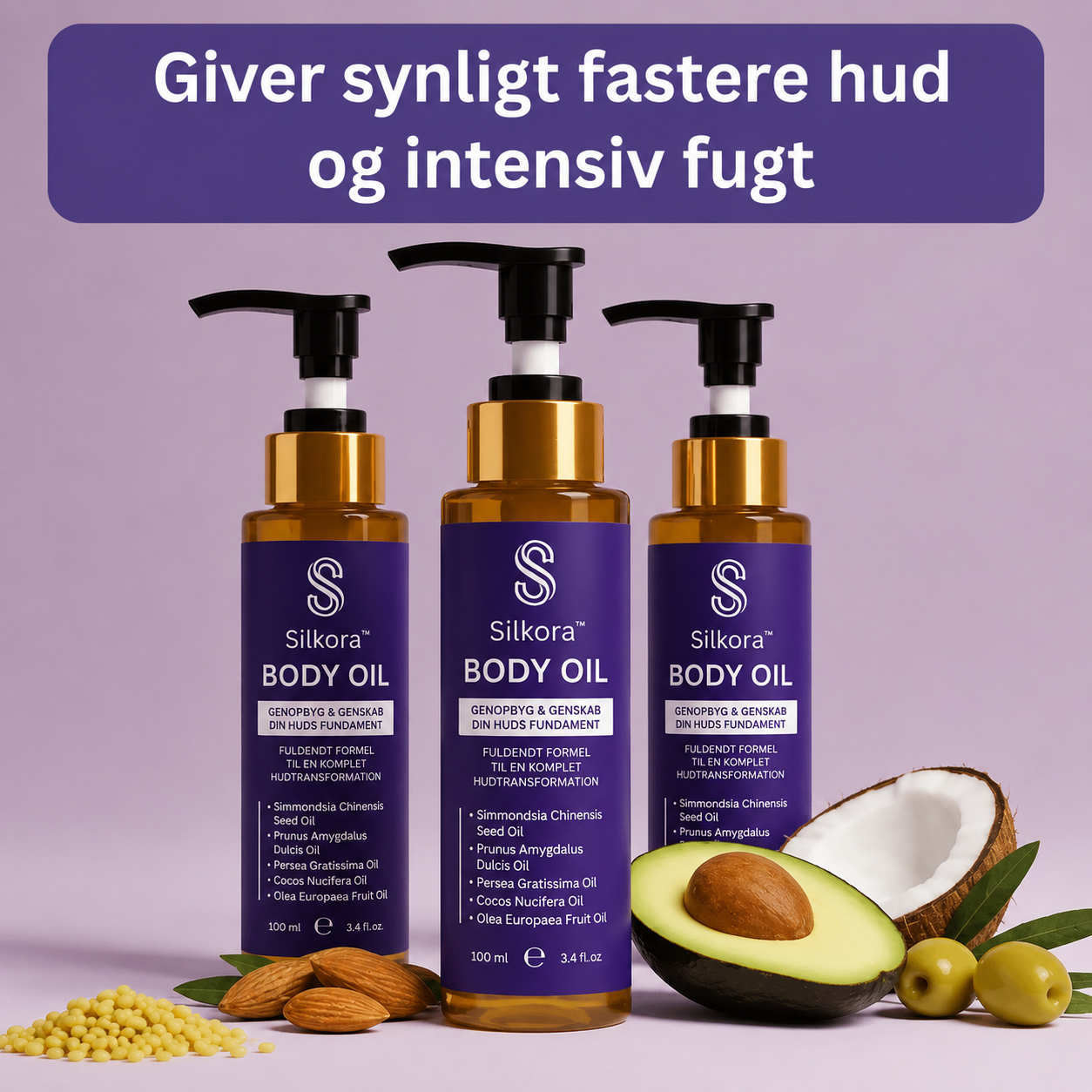 Silkora™ – Opstrammende kropsolie til moden hud