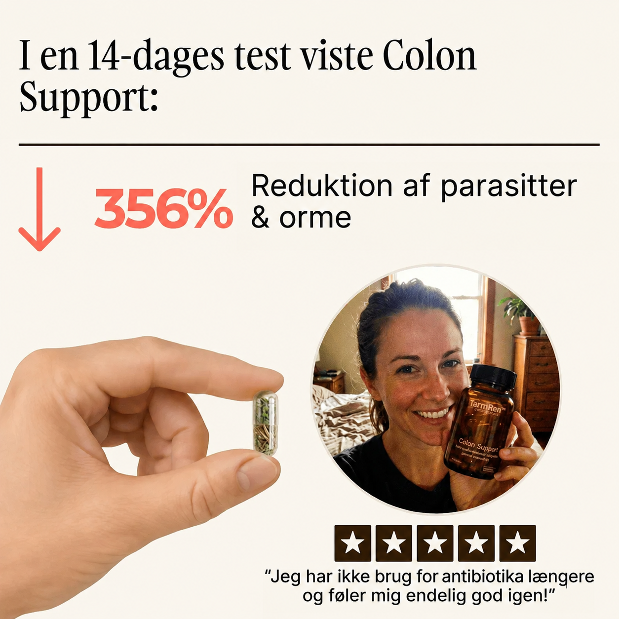 TarmRen™ - Fjern parasitter, rens dine tarme & føl dig lettere