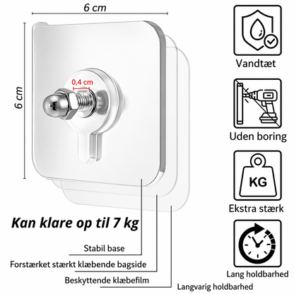 VægGrip™ – Selvklæbende Vægkroge uden boring
