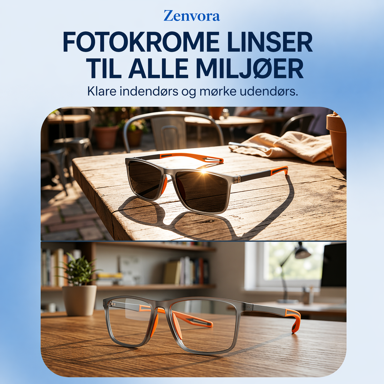 Optivio™ Adaptiv progressive brille + brilleetui: Sikr dig 1+1 GRATIS nu!