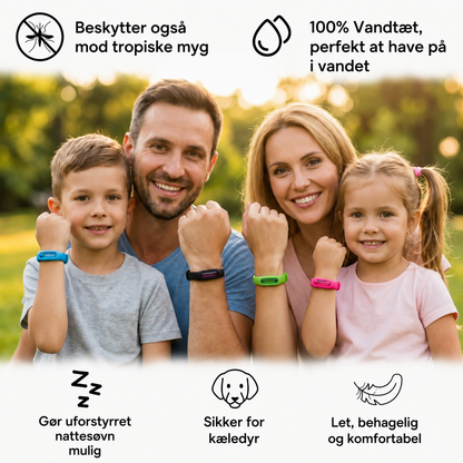 MygFri™ - Myggeafvisende armbånd med udskiftelig duftkapsel