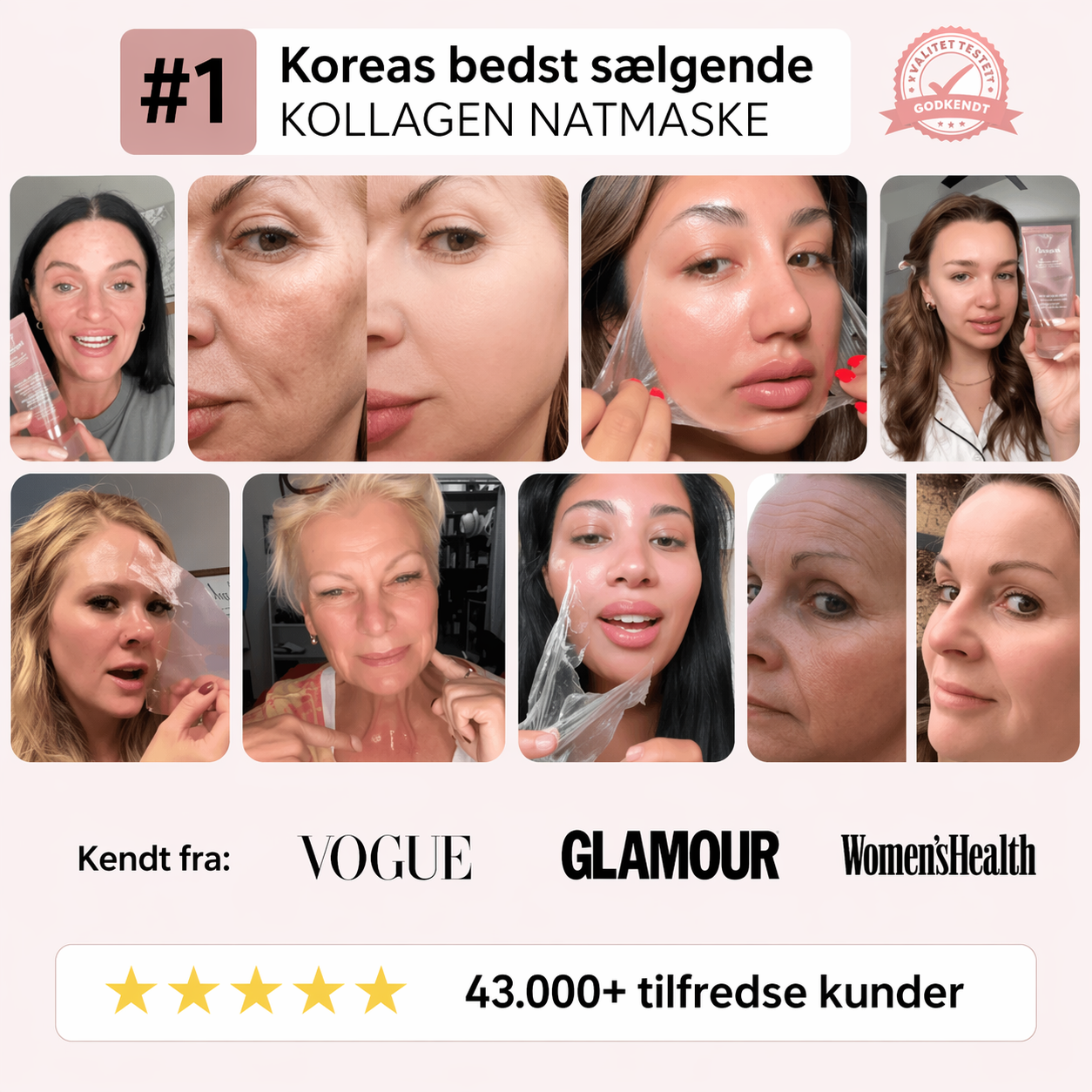 NattGlow™ - Koreansk kollagenmaske