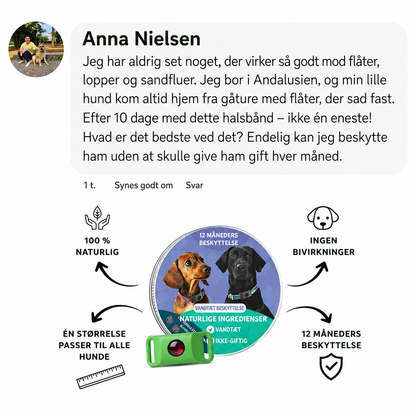 Loppefri™ – 12 måneders beskyttelse mod lopper, flåter & parasitter – til alle hunde