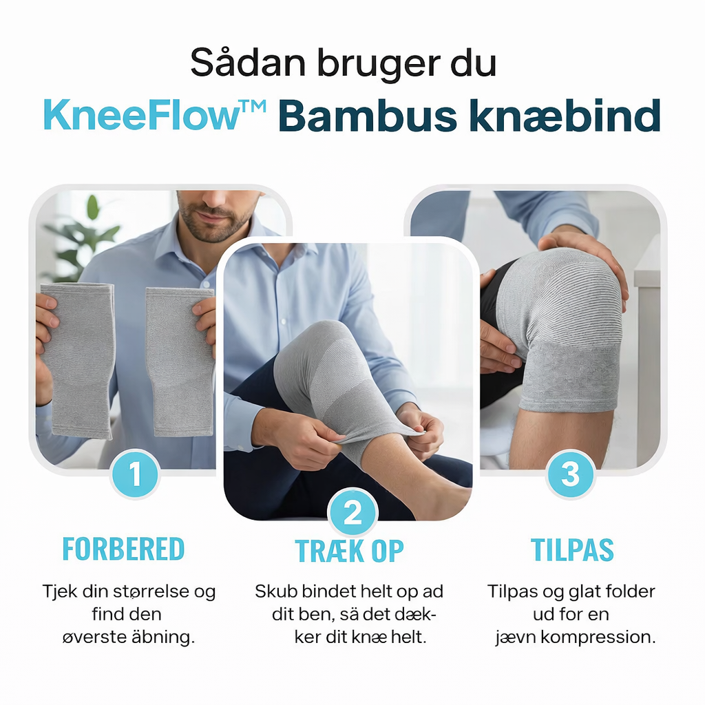 KneeFlow™ - Bamboo Knee Support – Naturlig Komfort & Stabilitet (1+1 GRATIS)
