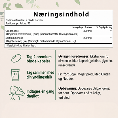 GutViva™ - Oreganoolie med sortkommenolie