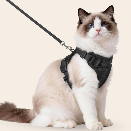 KatteVenture™ - Åndbart og justerbart katteharness med line