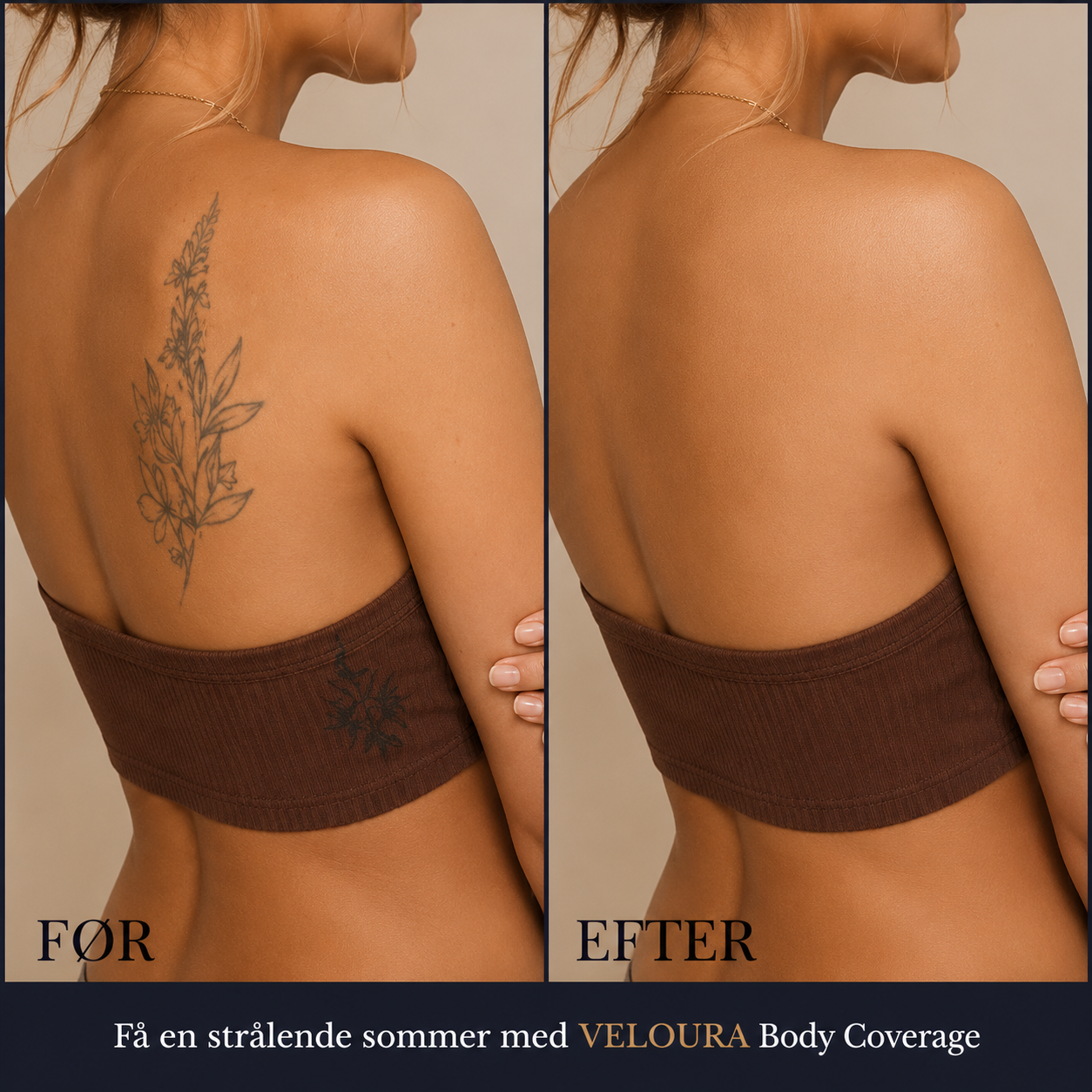 Veloura™ Body Veil - Vandfast Kropsmakeup med Naturlig Dækning