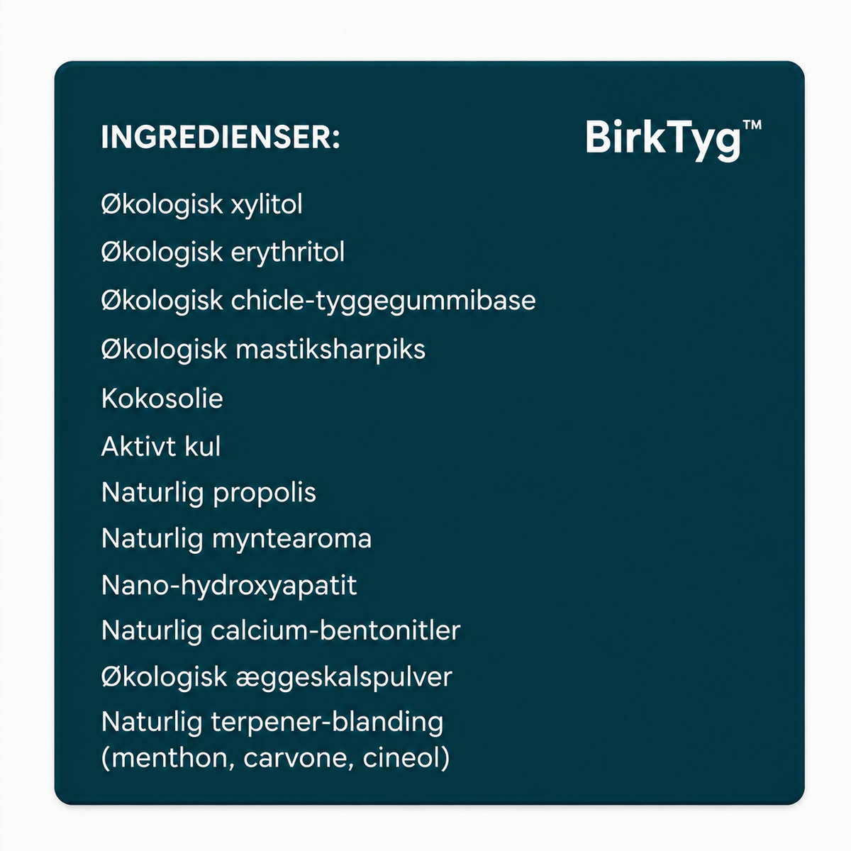 BirkTyg™ – Remineraliserende tyggegummi