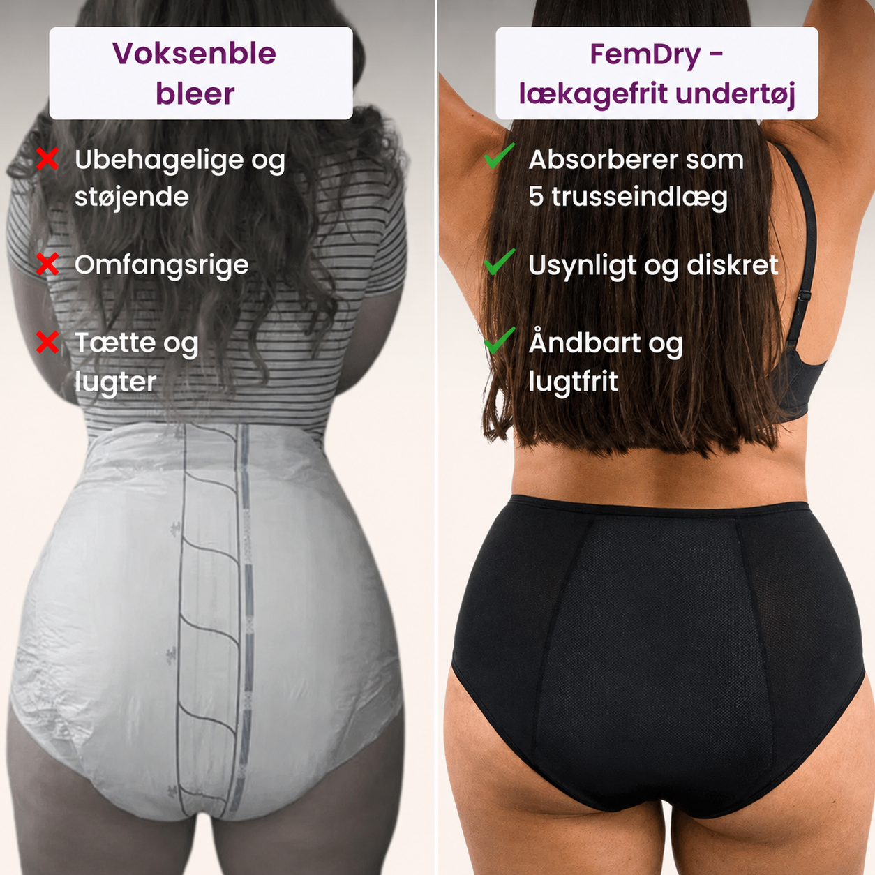 FemDry™ - Lækagesikre trusser (5-Pak)