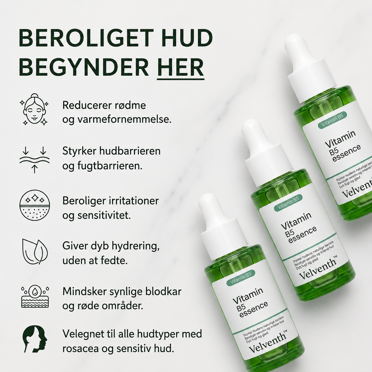 Velventh™ – Det beroligende serum mod rødme og irritation