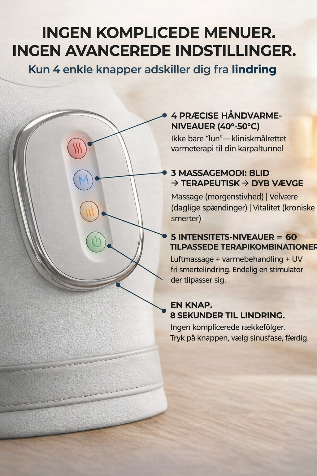 HandEase™ Hand Massager  Slip af med stive fingre, prikken og smerter – på få minutter