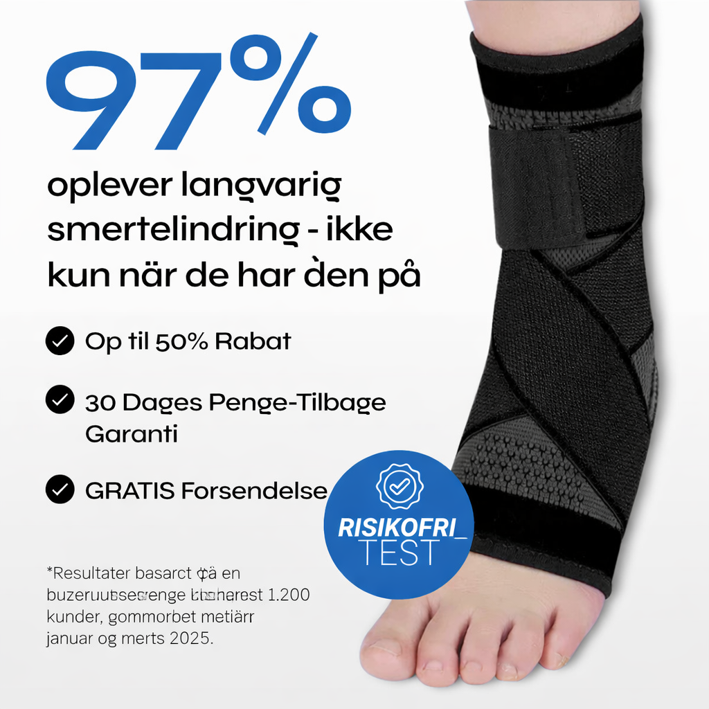 StabiFlex™ Ankelstøtte – Slip Af Med Smerter & Gå Stabilt Igen På Få Dage